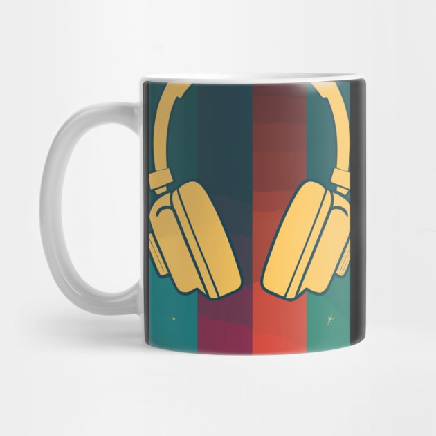 Retro Music DJ Headphones by maxcode